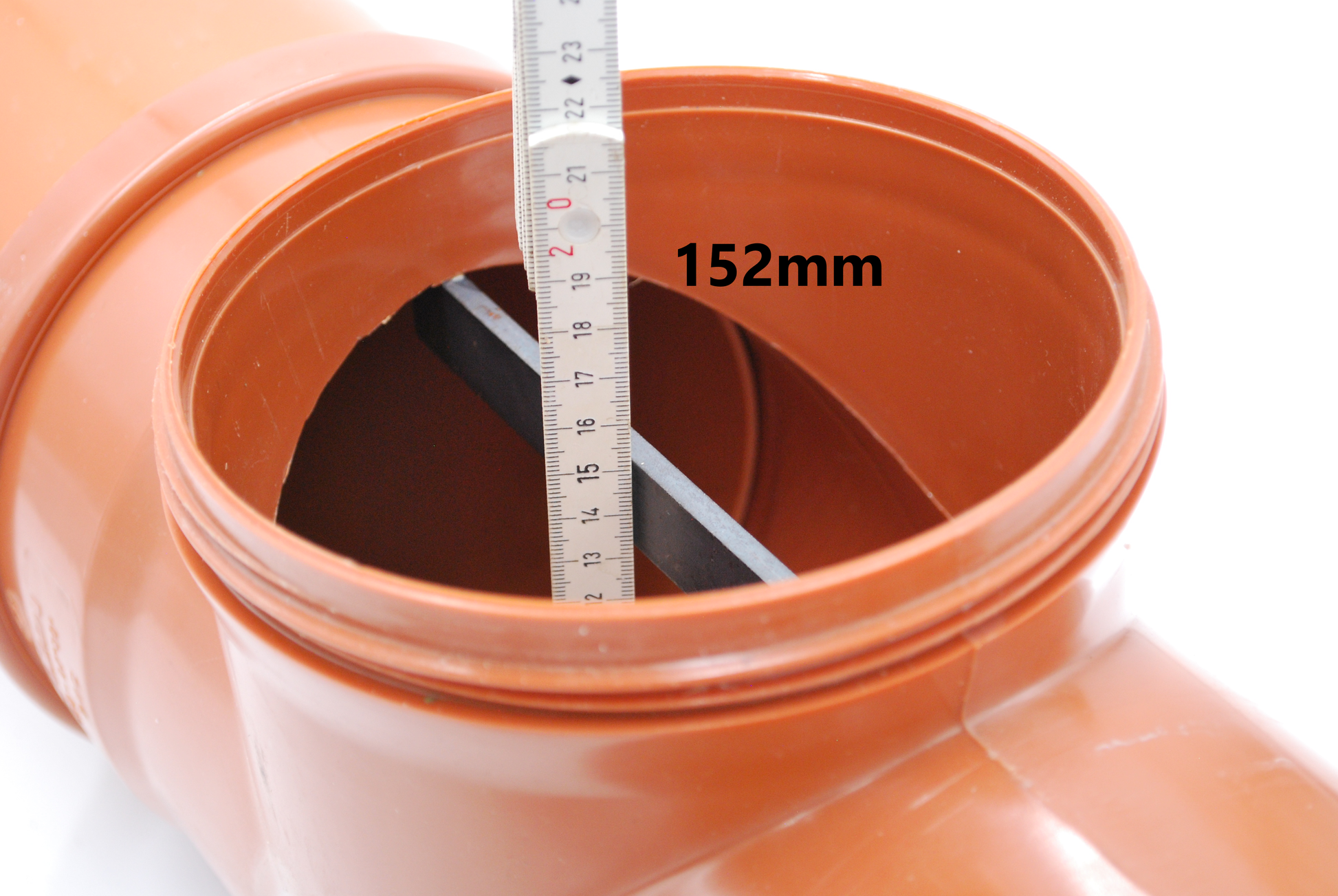 Maße Reinigungsöffnung rundes Putzstück für EasySafe 160-R: Rohr-Innendurchmesser 152mm